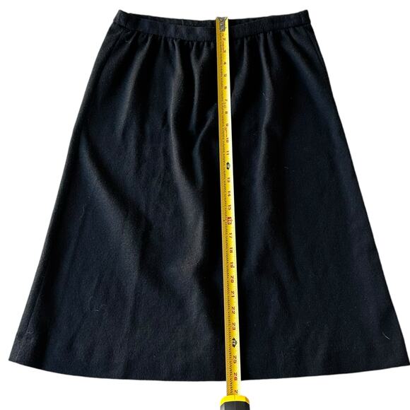 Vintage Skirt Womens Size 8 Black Wool Twee Goth Retro Dark Academia Modest - Picture 3 of 8